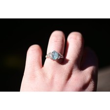 Aquamarine Engagement Ring, Unique Rough stone Ring, Raw Mineral Ring