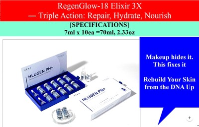RegenGlow-18 Elixir 3X MTS Ampulle   Triple Action: Repair, Hydrate, Nourish