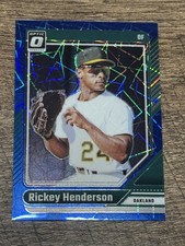 2024 Donruss #25 Rickey Henderson Optic Blue Velocity Prizms A's