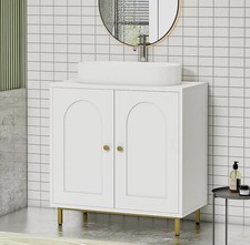 White Under Sink Basin Cabinet Cupboard Bathroom Furniture Storage Unit