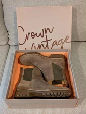 Crown Vintage Women's Brown Slip On Ankle Boot, Size 7.5