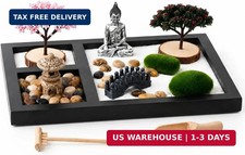 Zen Garden for Desk, Mini Desktop Zen Sand Garden with Buddha Decor