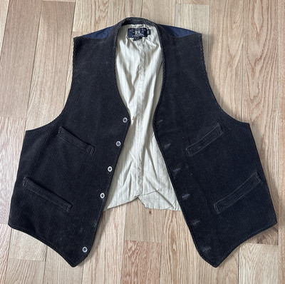 RRL RALPH LAUREN DOUBLE RL BROWN CORDUROY VEST  MENS SIZE XXL USA OLD MONEY