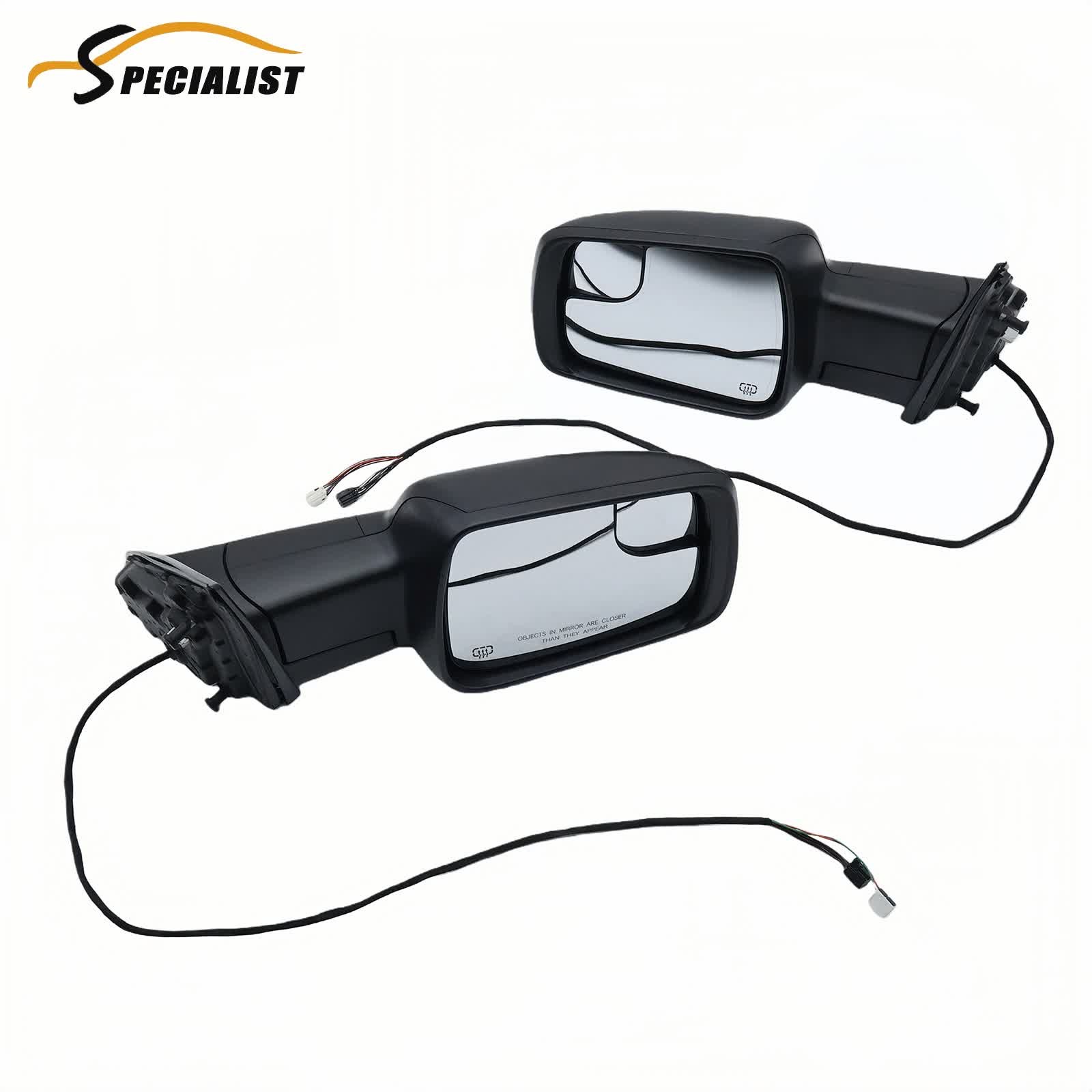 Pair For 2019-2024 Ram 1500 Mirrors w/Heated Turn Signal Driver Passenger Side