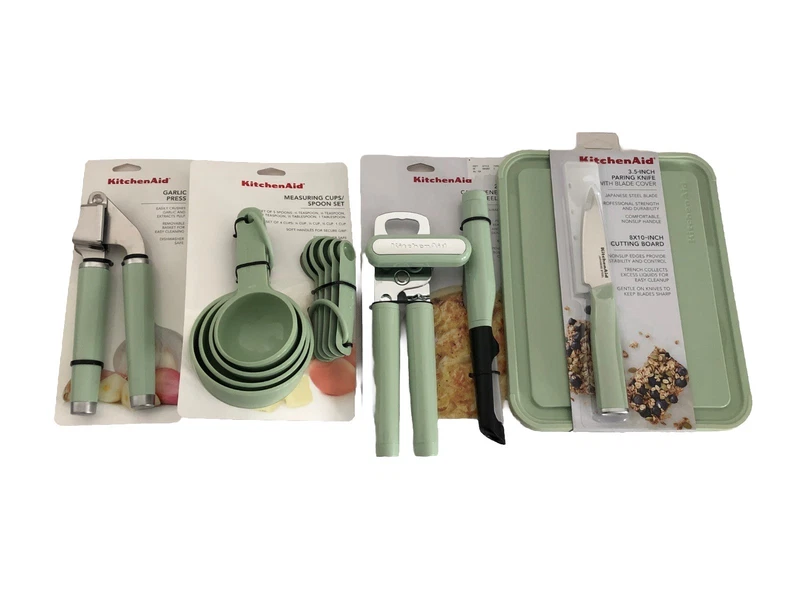 KitchenAid Mint Pistachio HPIA 14 Pc Cutting Board Peeler Can Opener