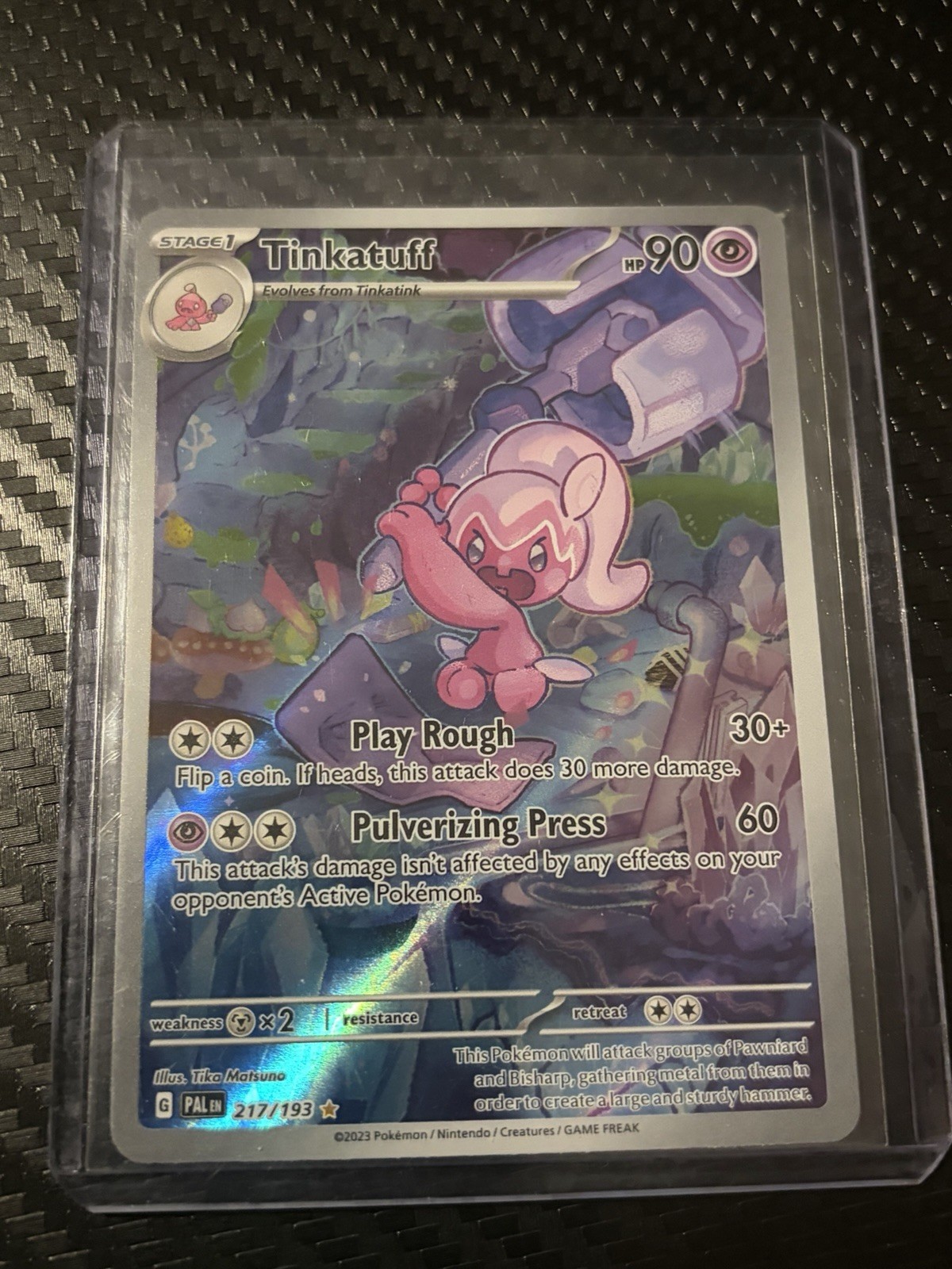 Pokémon TCG Tinkatuff 217/193 Scarlet & Violet Paldea Evolved Holo NM