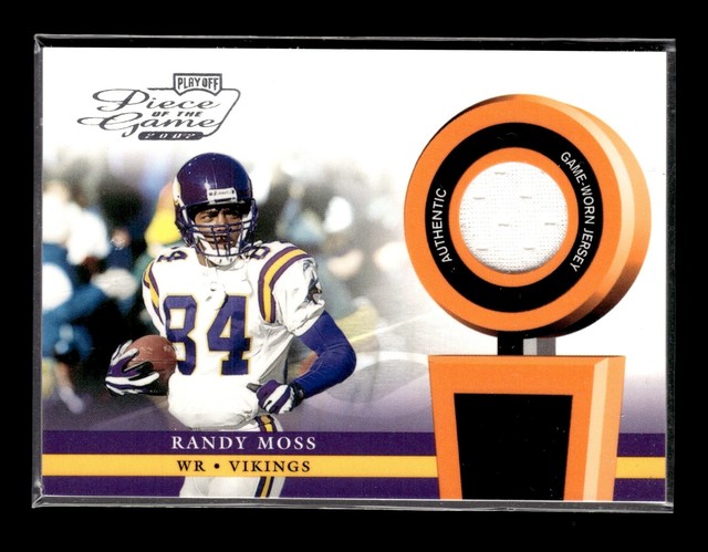 Randy Moss: 2002 Playoff Piece of the Game Materials Game Used Jersey #POG-43