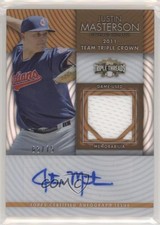 2012 Topps Triple Threads Unity Relics Sepia 65/75 Justin Masterson Auto 1b0