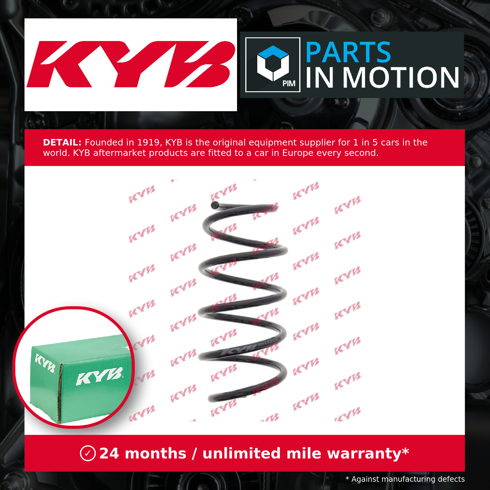 Coil Spring Front RH3285 KYB Suspension 51401SMGE15 Genuine Quality Guaranteed