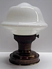 Vintage 9" School House White Milk Glass CEILING LIGHT  4" Fitter End (2)