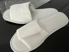 Hotel terrycloth bathrobe shoes, open, white, light slip on open, length 29 cm, new original packaging