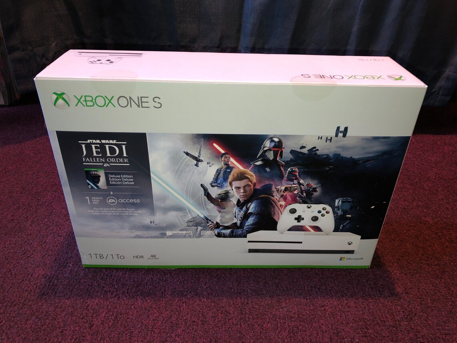 Microsoft Xbox One S 1TB Star Wars Jedi: Fallen Order Console Bundle,  White, 234-01089