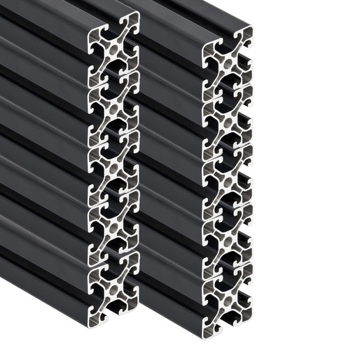 Aluprofil 40x40 10 Stab je 2m Aluminium Profil Alu Konstruktionsprofil Anthrazit - Bild 1 von 7