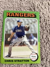 Chris Stratton 2024 Topps Heritage 430 Texas Rangers Baseball Card