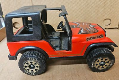 Vintage Tonka Steel Jeep CJ Renegade Black & Red Golden Eagle WITH HARD TOP RARE
