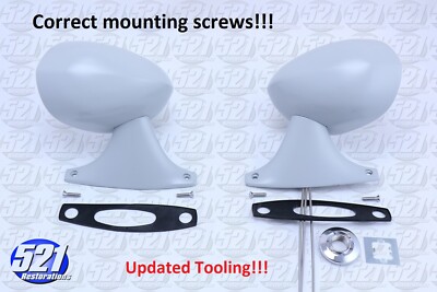 LH RH Primed Mirrors CORRECT Screw Fit 73 74 Road Runner Satellite Charger Mopar