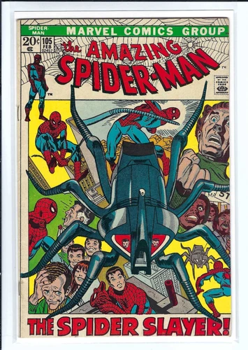 (1963 SERIES) AMAZING SPIDER-MAN #105 - 1st APPEARANCE SPIDER SLAYER - FN/VF