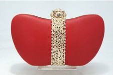 Vintage Crystal Rhinestone Evening Handbag Purse Clutch Party Wedding/9998