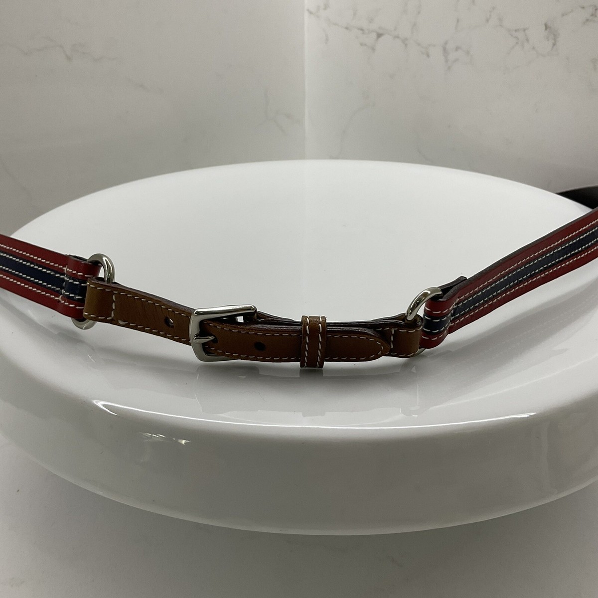 Coach Leather Belt Size Large Women’s  Red Blue Brown 3969 Coach Leather Belt Size Large Women main image 4