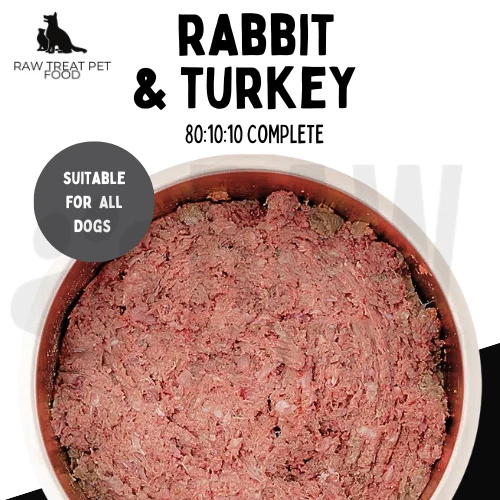 RABBIT & TURKEY Complete Raw Treat Pet Foods Frozen 801010 Raw Dog Food Blocks
Opens in a new window