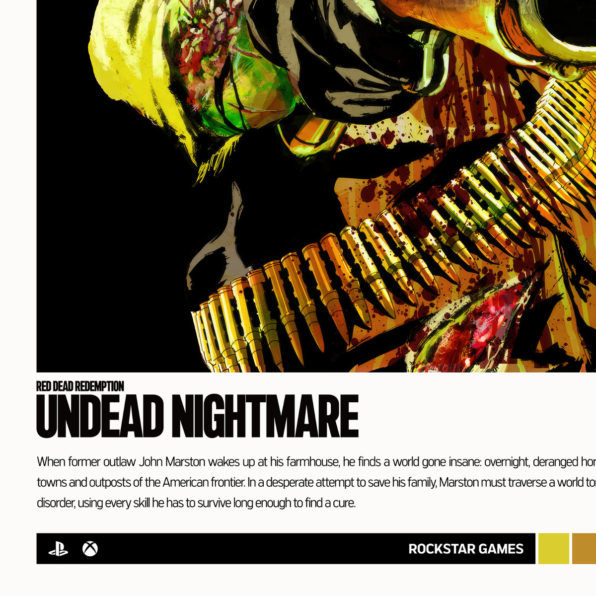 Red Dead Redemption: Undead Nightmare (2010) Video Game Art Poster 