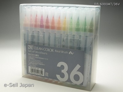 KURETAKE ZIG Clean Color Real Brush RB-6000AT-36V / 36 colours Manga Anime