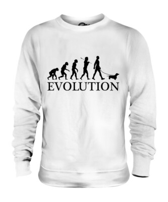 DACHSHUND EVOLUTION OF MAN UNISEX SWEATER MENS WOMENS LADIES SAUSAGE DOG TECKEL
