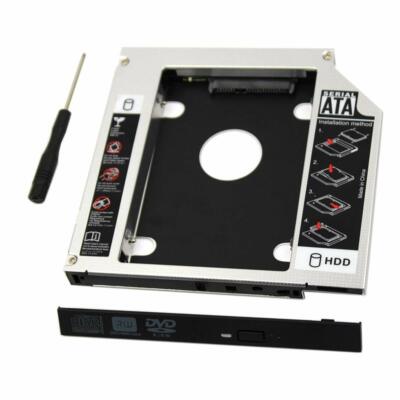 9.5 mm Universal SATA 2nd SSD HDD Hard Drive Caddy Tray CD DVD-ROM Optical Bay
