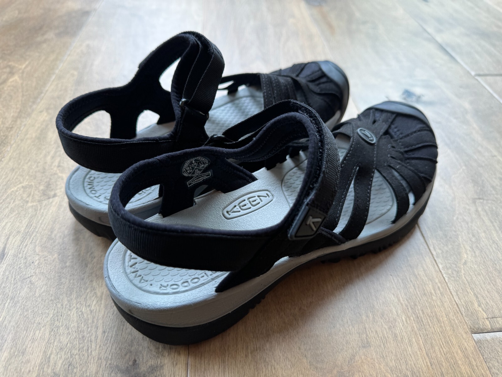 Scarpe sandali Keen Rose Slingback nero grigio neutro 1008783 donna taglia 8 nuove senza scatola