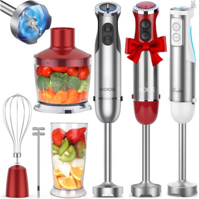 KOIOS 1200W Handheld Immersion Blender Electric Mixer Stainless Steel 12 Speeds