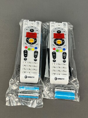 New 2 Pack - DIRECTV RC66RX RF Remote Controls + 4 Batteries DTV; Fatory Sealed