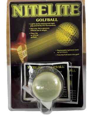 Nitelite Light Up Golf Ball Official Golf Size and Weight Ball (New Sealed)