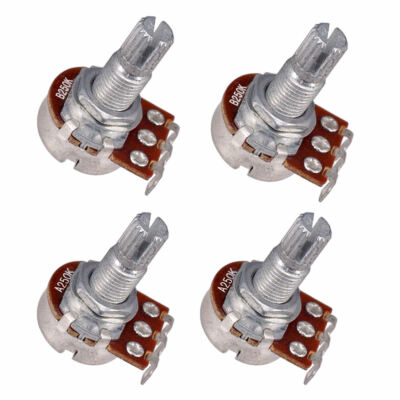 4 Stück Volle Größe A250K & B250K Audio Lautstärke Potentiometer Durchmesser 17 mm L18 mm