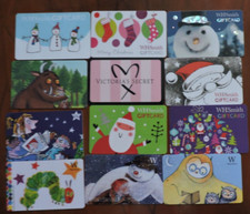 BARGAIN BUNDLE OF 12 ASSORTED UK GIFT CARDS. COLLECTORS ITEM. NO VALUE. LOT 48
