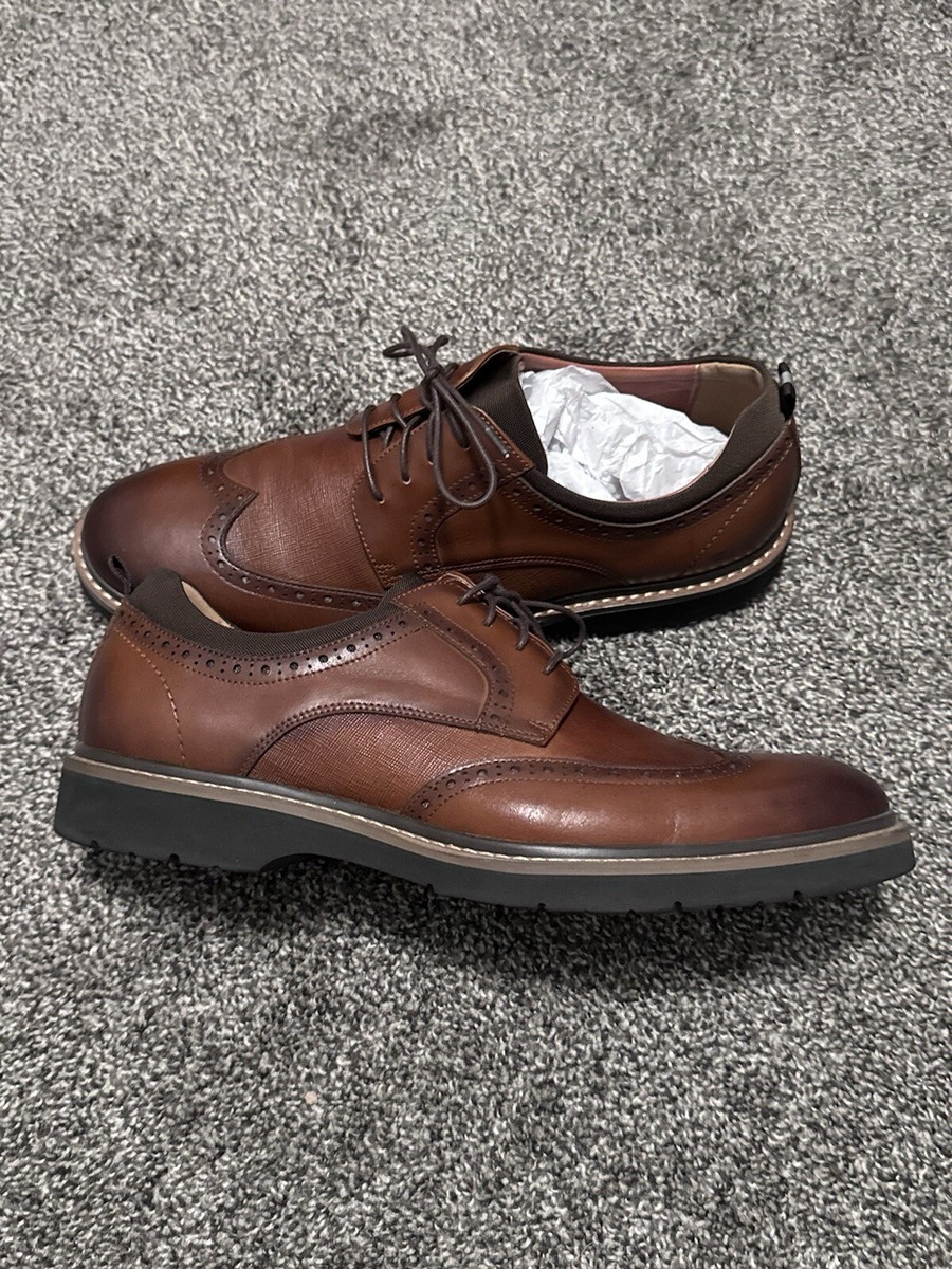 Moretti Gold Label Bertram Mens Sz 11 D Cognac Leather Wingtip Oxford Shoes W0 s-l400.jpg main image 2