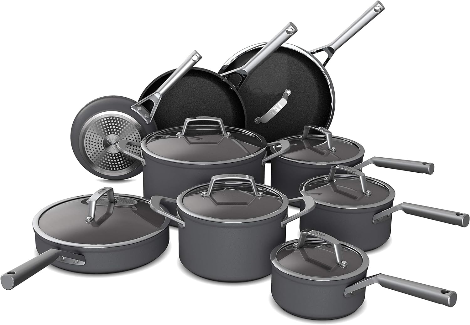 Ninja Cookware, Ninja Neverstick Premium, 16-Piece Pots and Pans Set, Non Stick