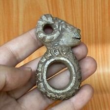 Wonderful Unique Ancient Roman Stone Ring With Ram Figure