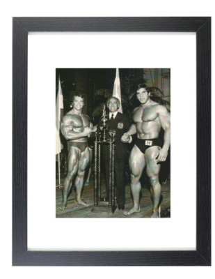 1973 Arnold Schwarzenegger Lou Ferrigno Ben Weider Matted & Framed Picture Photo