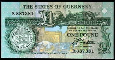 GUERNSEY 1991-2016 TRESTAIN £1 POUND BANKNOTE. C3a - Image 1 of 2