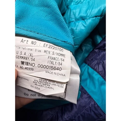 Phenix Puffer Jacket Men XL Navy Blue Digenite Thermo Down Insulated Ski Coat image 9