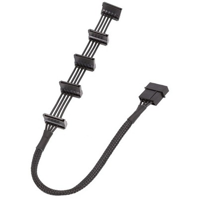 Practical 5 Port 4Pin IDE To 15Pin Power Cable Cord 18AWG Wire for Hard Drive