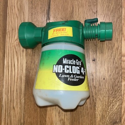 Miracle-Gro No-Clog 4 In 1 Lawn + Garden Feeder Sprayer Hose Attachment Vintage