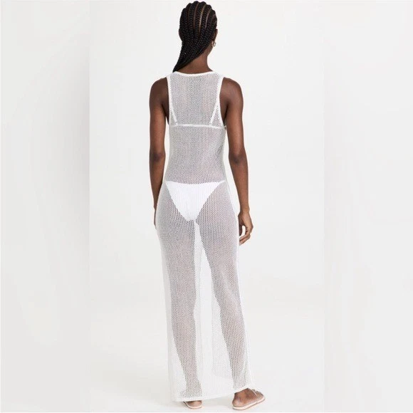 Maxi Vestido L*SPACE Adrift Crochet Natación Encubrimiento-Talla Grande-Blanco- Algodón Nylon Foto 2 de 4