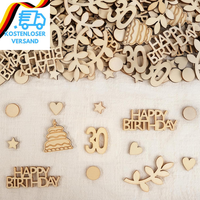 200 StüCk Holz Streudeko 30. Geburtstag, Konfetti Geburtstag Deko, Tischdeko FüR