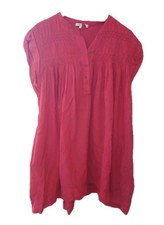 Madewell Embroidered Pleated Mini Dress Size Medium Summer Beach Preppy Cotton