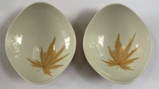 * 2 * Iroquois Informal Ben Seibel Harvest Time Autumn Leaf Soup / Salad Bowls