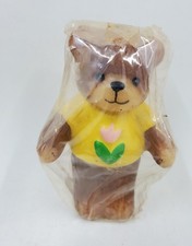 LM1 Enesco Lucy  Me Rigg Bear With Yellow Shirt 3.5" Candle In Package 1981