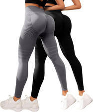 Leggins Fittabella 3D Anticellulite Donna 2Pacco Doppio Sportivi Push up Legging