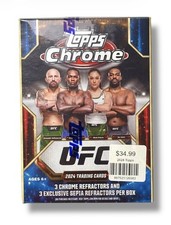 2024 Topps Chrome UFC Blaster Box Look for Pereira & O’Malley Rare Cards (Box10)