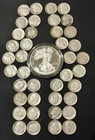 $4 Face 90% Silver Dimes + 1oz American Silver Eagle BU Nice Strike